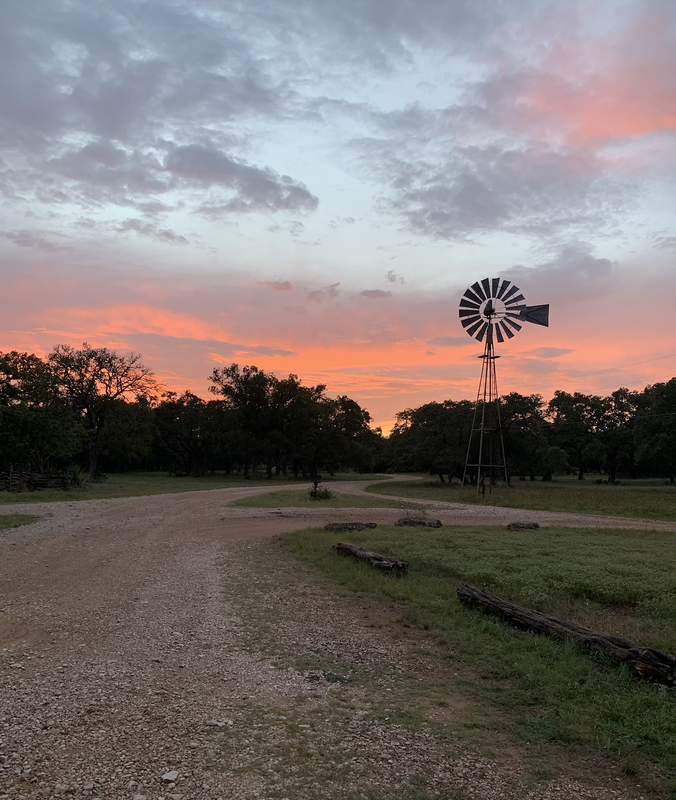 Sunset on the Cypress Acres Ranch