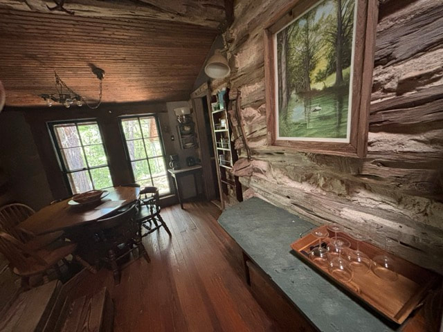 Dining Room in Log Cabin