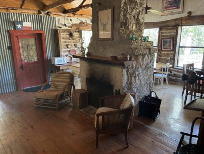 Living Room in Ragsdale House with Fireplace